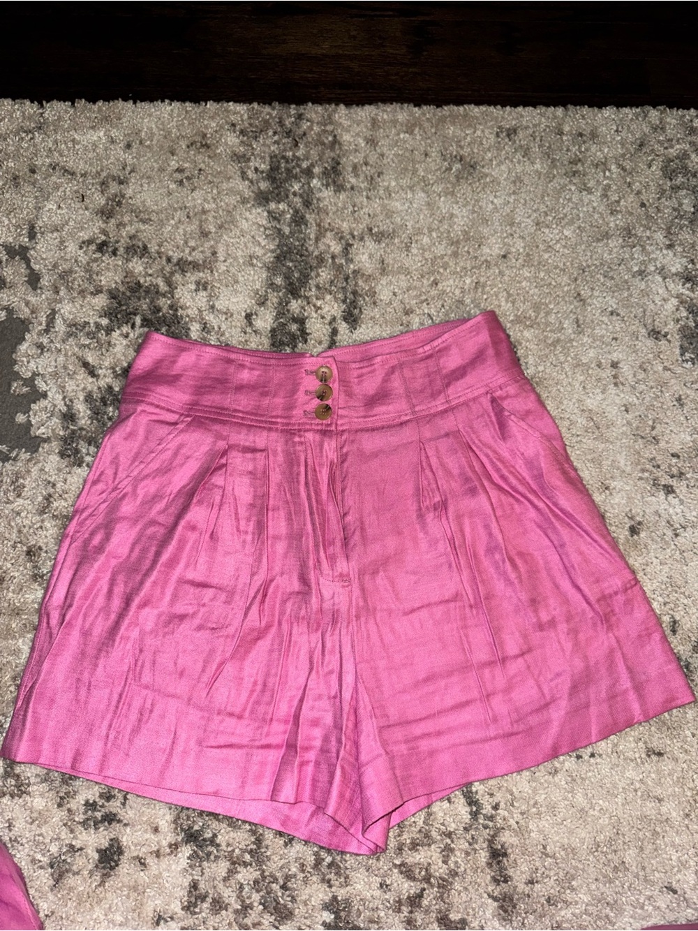 Elie Tahari Pink High-Waist Pleated Women's Shorts